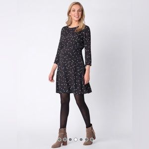 Seraphine Black Polka Dot Maternity Nursing Dress
